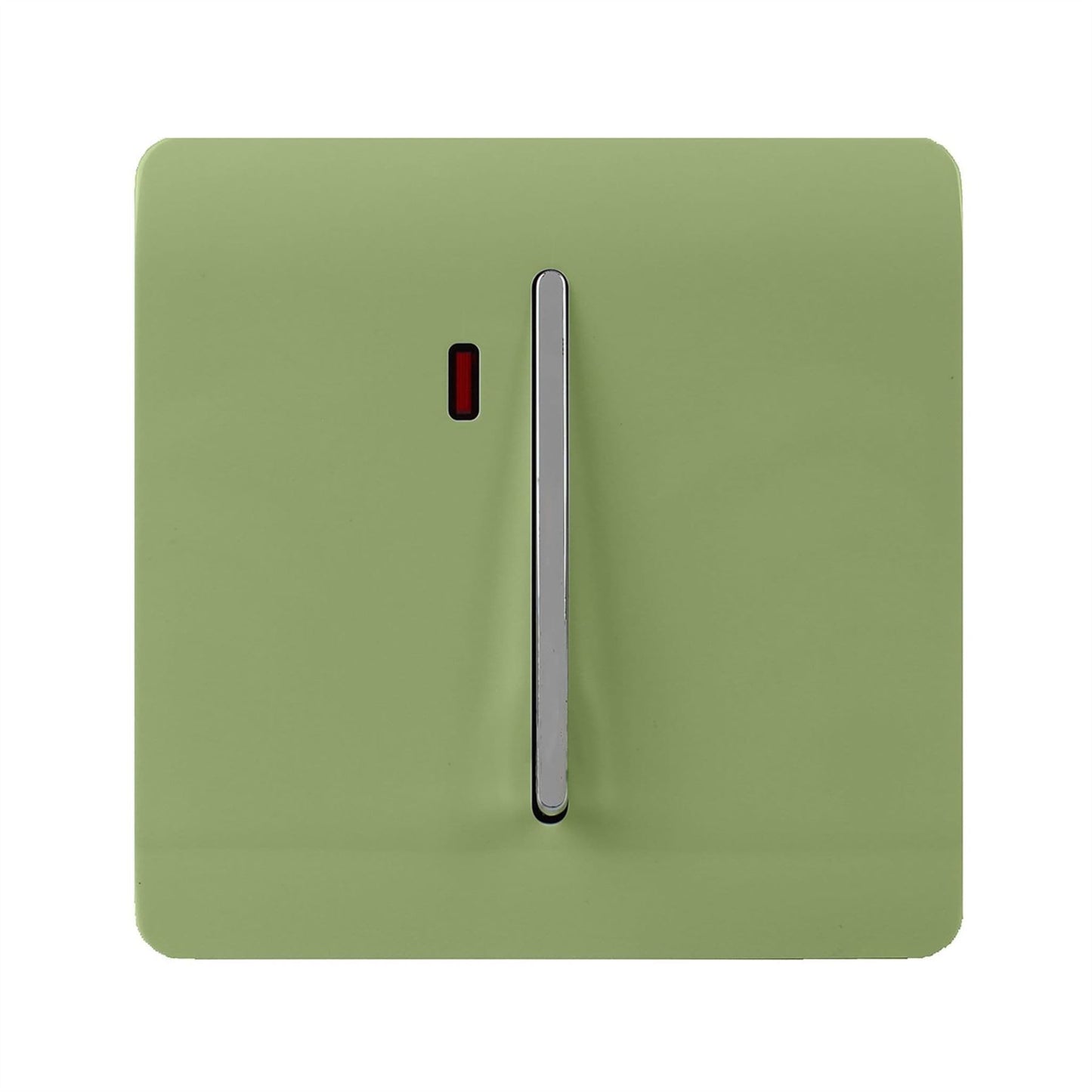 Trendi Artistic Modern Glossy 45 A Tactile Light Switch & Neon Insert Moss Green