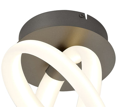 Mantra Armonia Semi Flush Vertical, Dimmable, 40W LED, 3000K, 3000lm, Titanium/Frosted Acrylic, 3yrs Warranty Ceiling