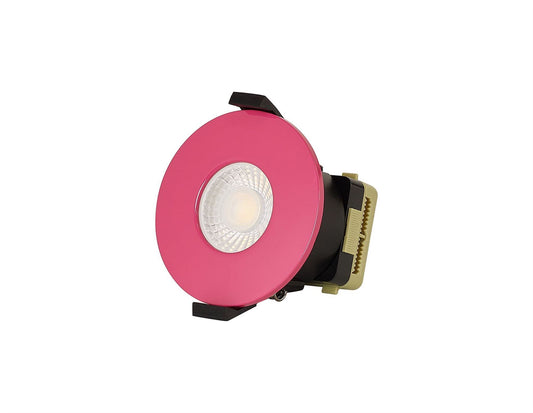 Trendi Switch Dimmable IP65 CCT LED Fire Rated Downlight in Candy Pink