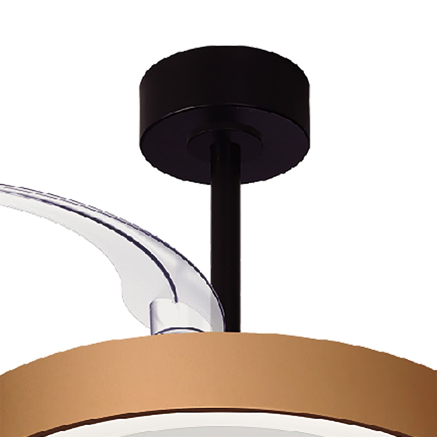 Niseko Fan S 40cm 45W LED Dimmable Ceiling Light With Built-In 25W DC Fan, 2700-5000K Remote Control, 5000lm, Gold/Black, 5yrs Warranty