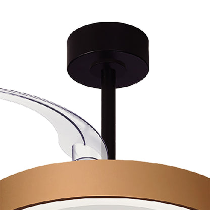Niseko Fan S 40cm 45W LED Dimmable Ceiling Light With Built-In 25W DC Fan, 2700-5000K Remote Control, 5000lm, Gold/Black, 5yrs Warranty
