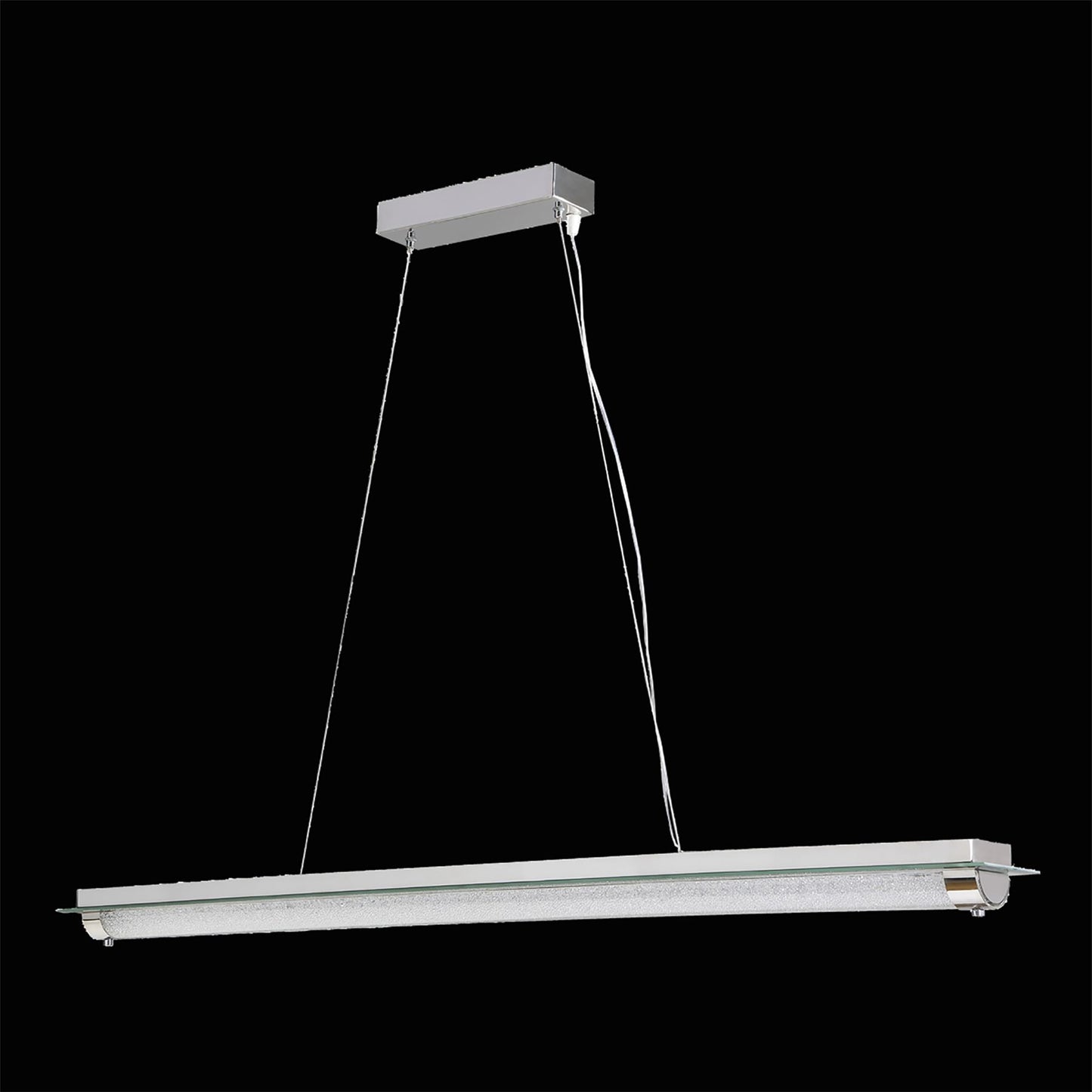 Mantra Fusion Tube Pendant 36W LED 4000K Polished Chrome/Mirror/Sand Diamond, 2800lm, 3yrs Warranty
