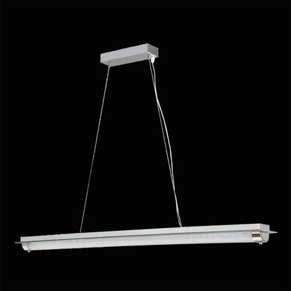 Mantra Fusion Tube Pendant 36W LED 4000K Polished Chrome/Mirror/Sand Diamond, 2800lm, 3yrs Warranty