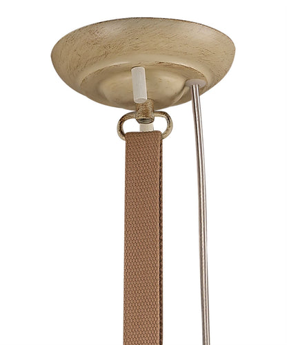 Mantra M5430 Industrial Ceiling 1 Light 40W E27 Large, Sand Metal, Beige Belt