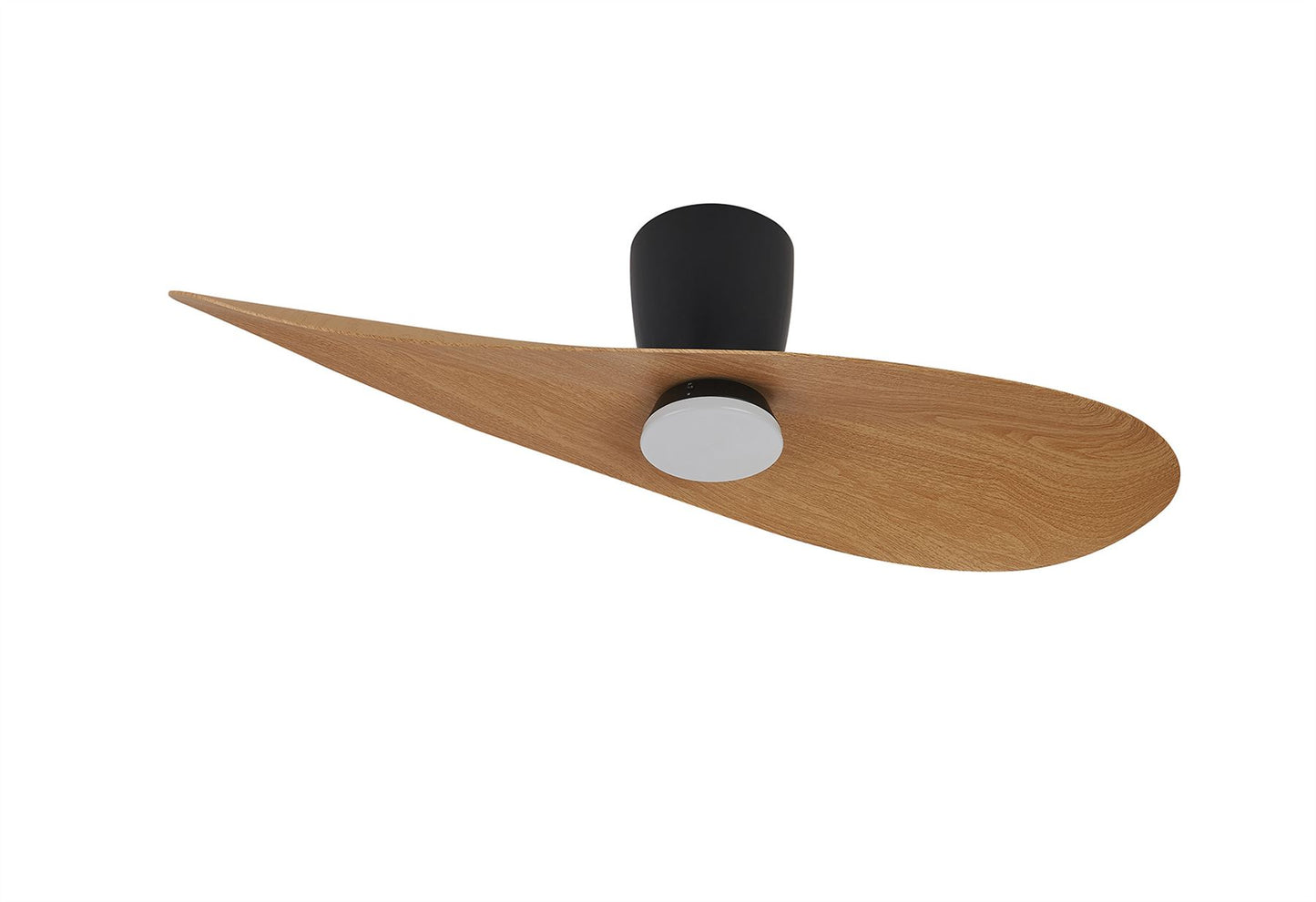 Surfer 112 x 30cm 18W LED Dimmable Ceiling Light With Built-In 40W DC Fan, 3000-5000K Remote Control, 3600lm, Black/Wood, 5yrs Warranty