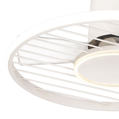 Soho 66cm 45W LED Dimmable Ceiling Light With Built-In 30W DC Fan, 2700-5000K Remote & APP Control, 3150lm, White, 5yrs Warranty