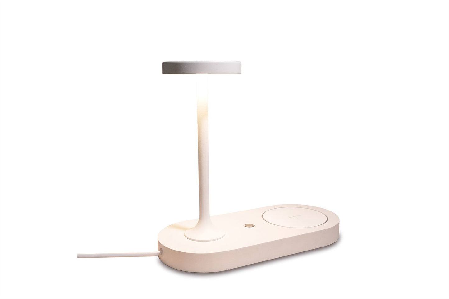 Mantra Ceres Table Lamp with Mobile Phone Induction Charger & USB Charger, 6W LED, 3000K, 450lm, White, 3yrs Warranty