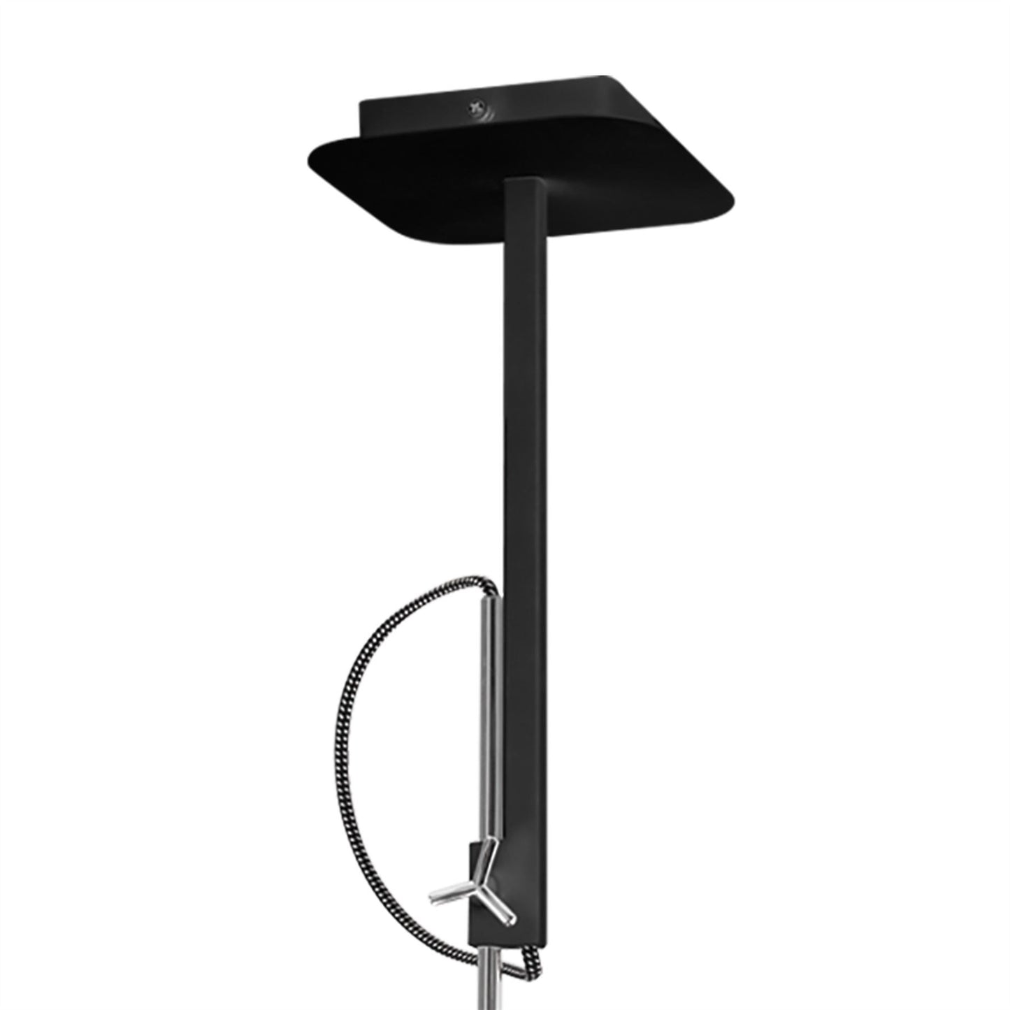 Mantra M5301 Habana Telescopic Square Pendant 1 Light WITHOUT SHADE E27 Black/Polished Chrome