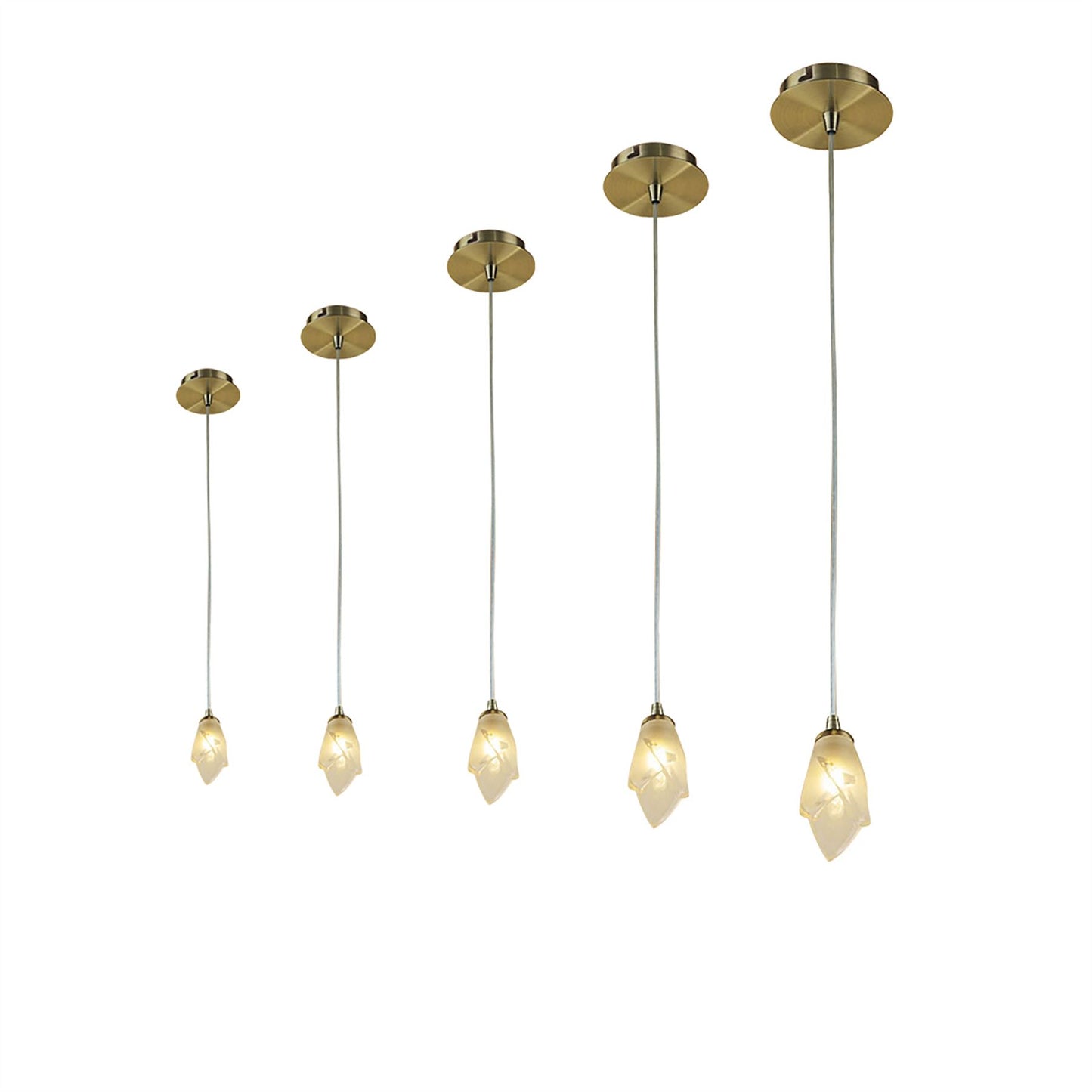 Mantra Pietra 10cm Pendant 1 Light G9, Antique Brass