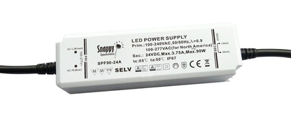 Snappy SPF, 90W, Constant Voltage Non-Dimmable PC LED Driver, 24VDC, IP65, 30cm Prewired Cable, 5 yrs Warranty