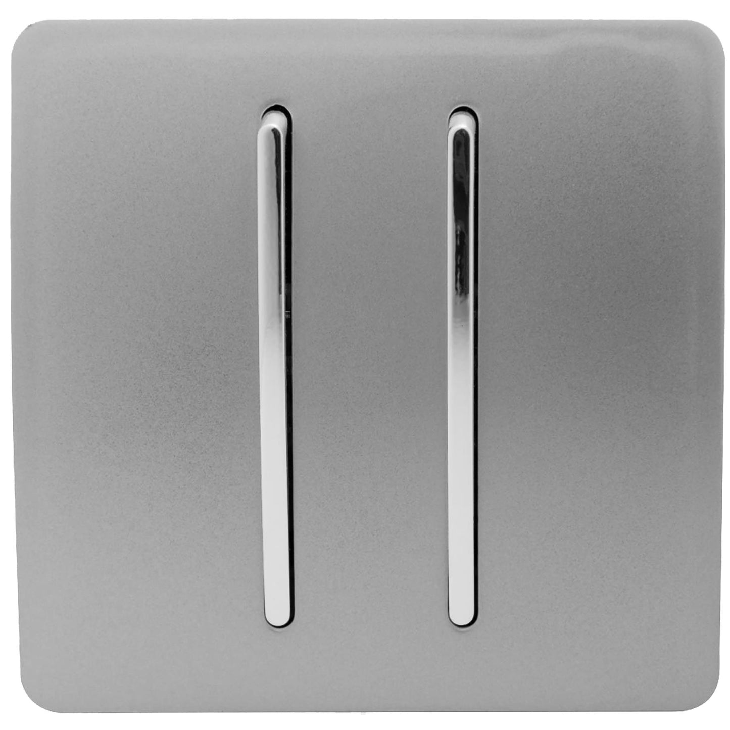 Trendi 2 Gang Artistic Modern Glossy Tactile Home Automation Switch Light Grey