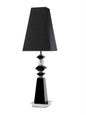 Diyas Home (DH) Galata Table Lamp 1 Light E27 with Black Shade Black/Crystal