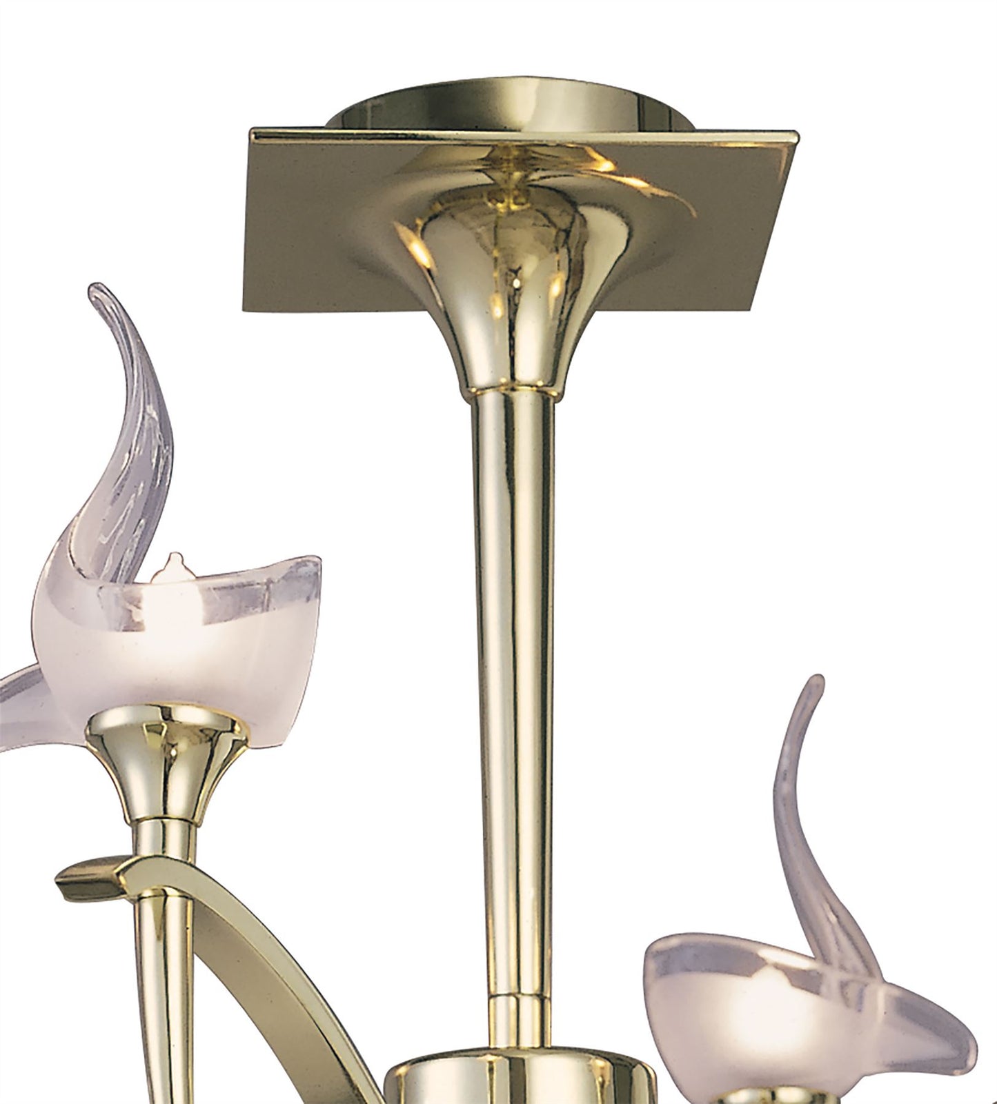 Mantra Viena 53cm Semi Flush Round 4 Light G9, Polished Brass