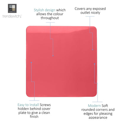 Trendi Artistic Modern Glossy Tactile Single Blanking Plate Strawberry