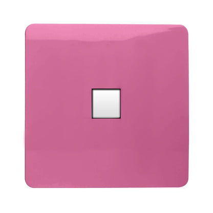 Trendi Switch 1 Gang RJ45 Cat 6 Modern Designer PC Ethernet Socket in Pink