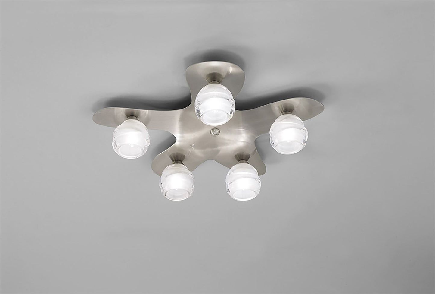 Mantra M1819 Loop Ceiling 5 Light G9 ECO, Satin Nickel