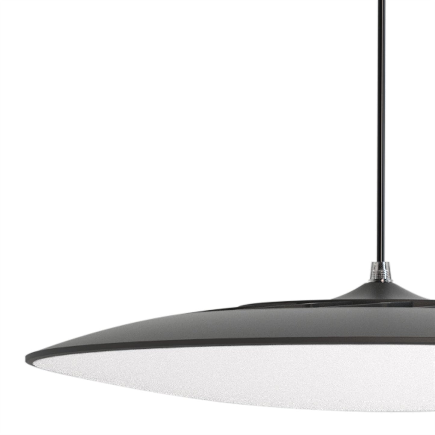 Mantra Slim LED Pendant 25cm Round 16W LED, 4000K, 1400lm, Black, 3yrs Warranty