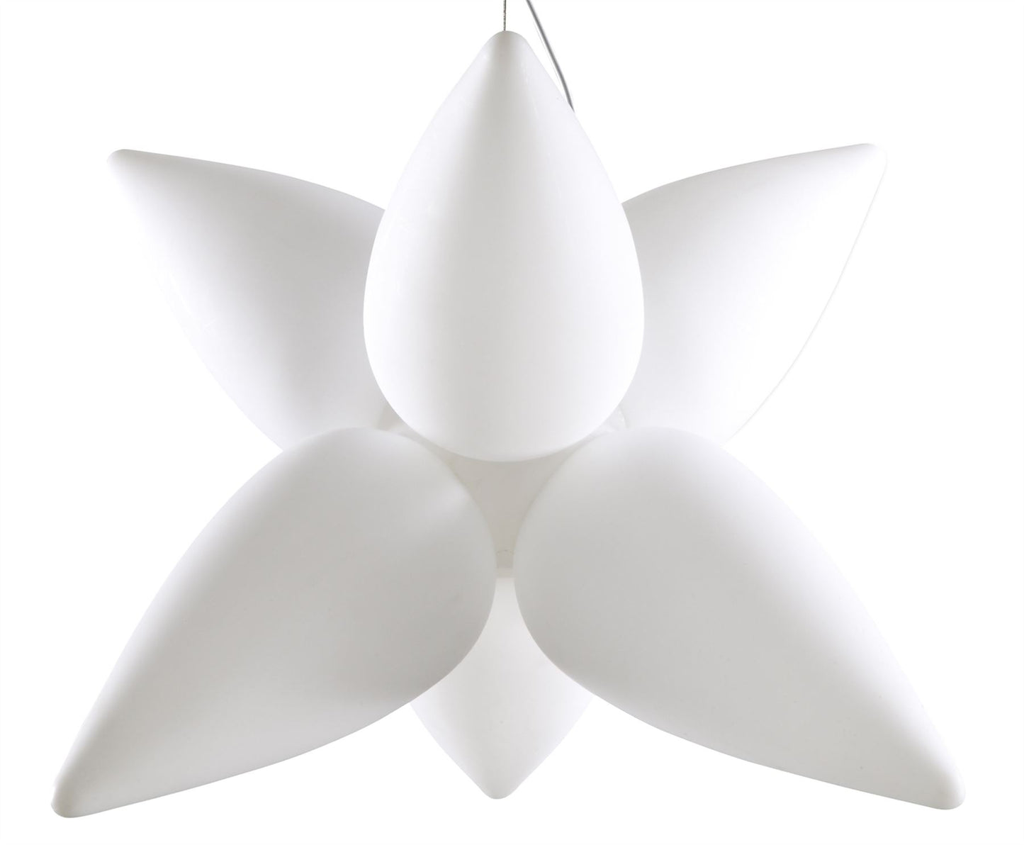 Mantra M1492 Palma Pendant 6 Light E27 Outdoor IP44, Matt White/Opal White