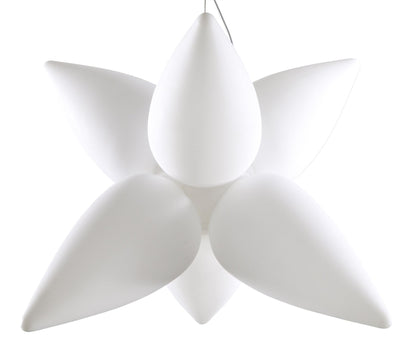 Mantra M1492 Palma Pendant 6 Light E27 Outdoor IP44, Matt White/Opal White
