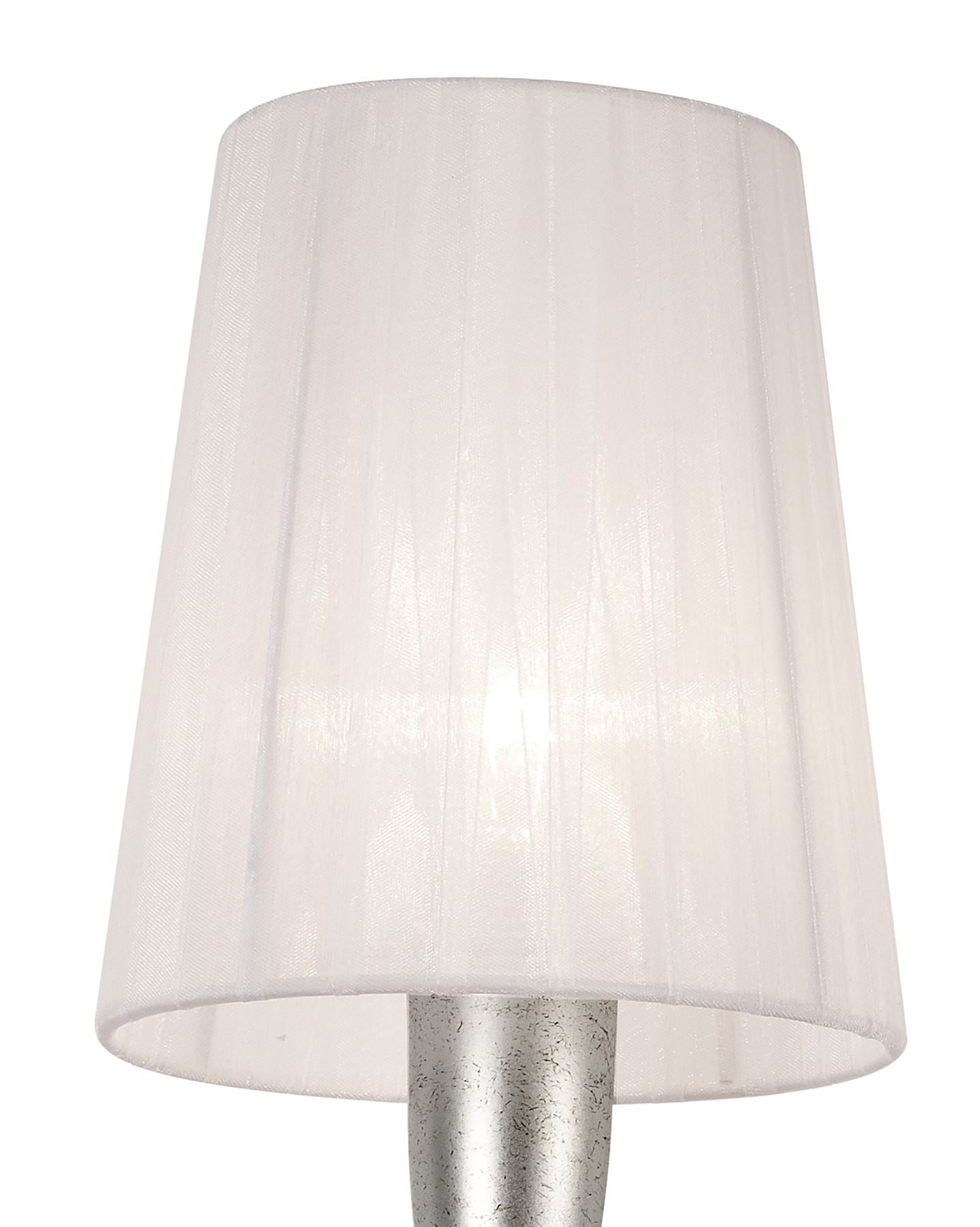 Mantra M6305 Sophie Wall Light, 1 x E14 (Max 20W), Silver Painting, White Shade