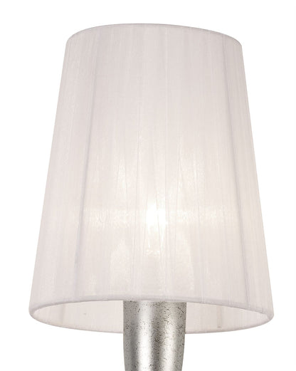 Mantra M6305 Sophie Wall Light, 1 x E14 (Max 20W), Silver Painting, White Shade