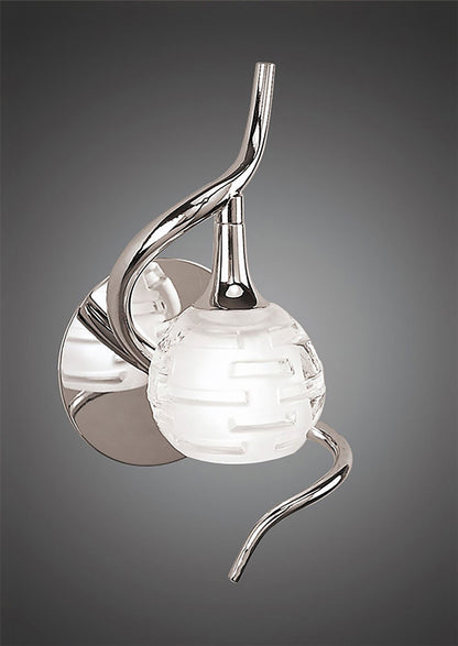 Mantra Dali Wall Light Switched 1 Light G9, Polished Chrome