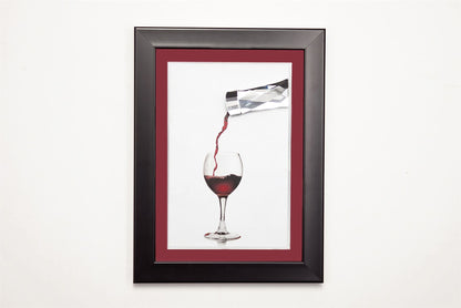 Diyas Home Crystal Wall Art (DH) Dine Pouring Wine, Black Frame Clear Crystal Framed