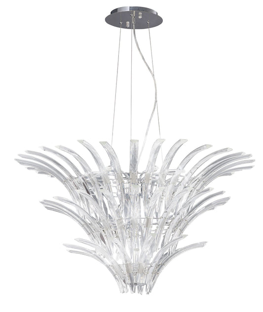 Diyas Sinclair 90cm  12 Light G9 Polished Chrome Ceiling Pendant Light Fitting