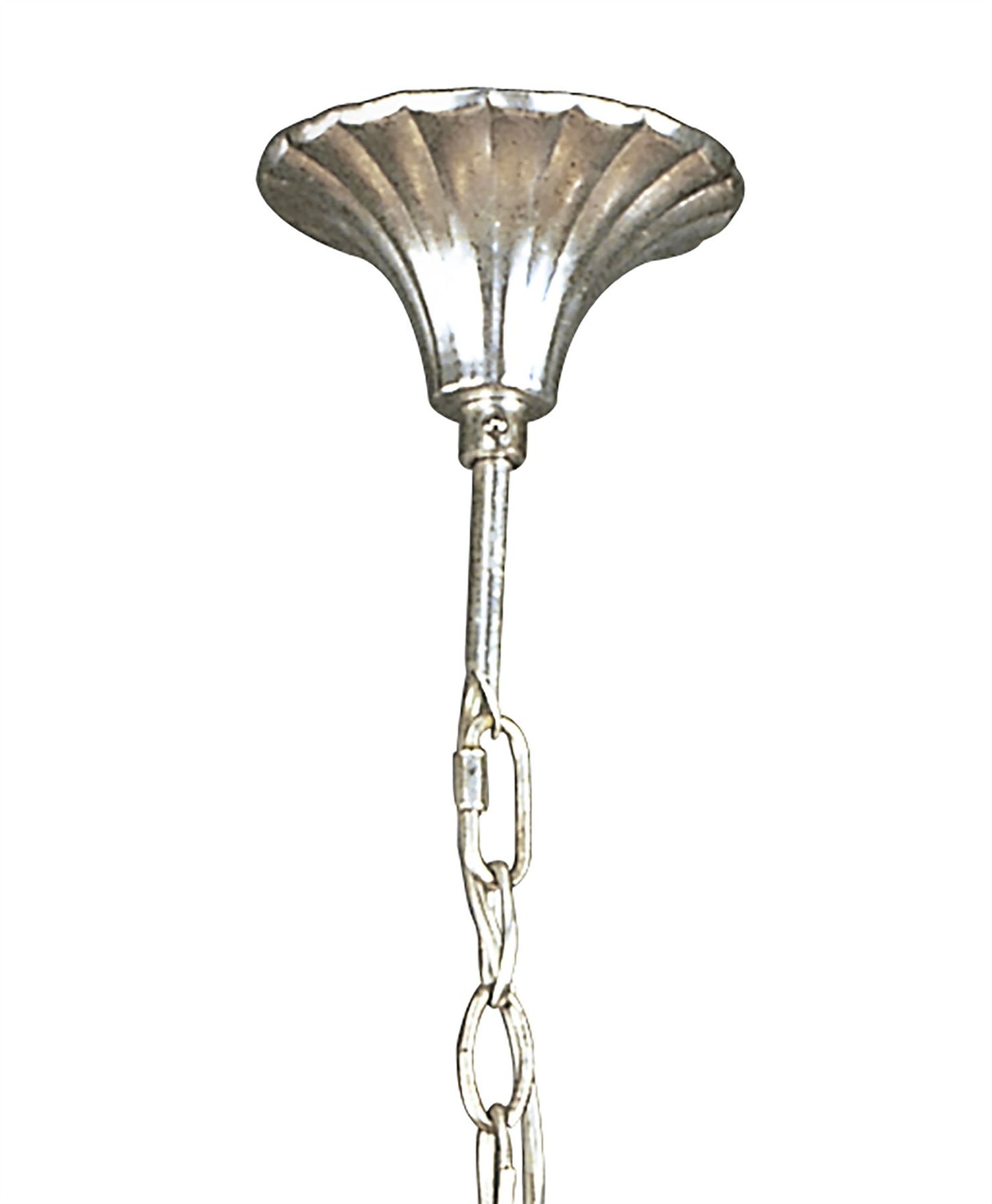 Mantra M0531 Paola Linear Pendant 2 Arm 6 Light E14, Silver Painted with Black Shades & Black Glass Droplets