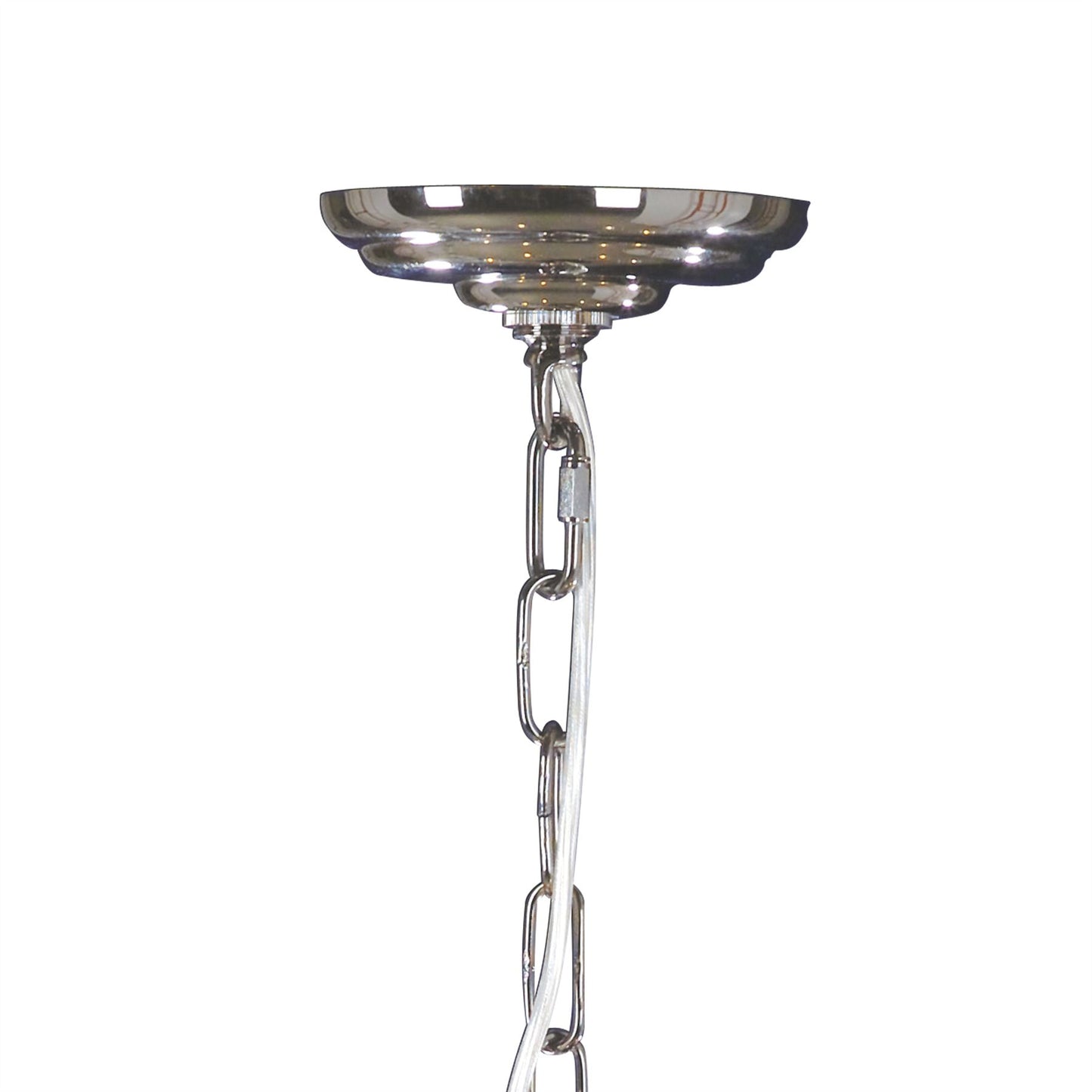 Diyas Elena 56cm  5 Light E14 Black Chrome/Crystal Ceiling Pendant Light Fitting