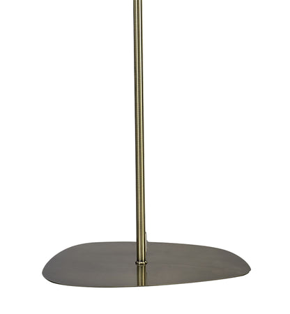 Mantra Mara Floor Lamp 4 Light E27, Antique Brass with Ivory White Shade