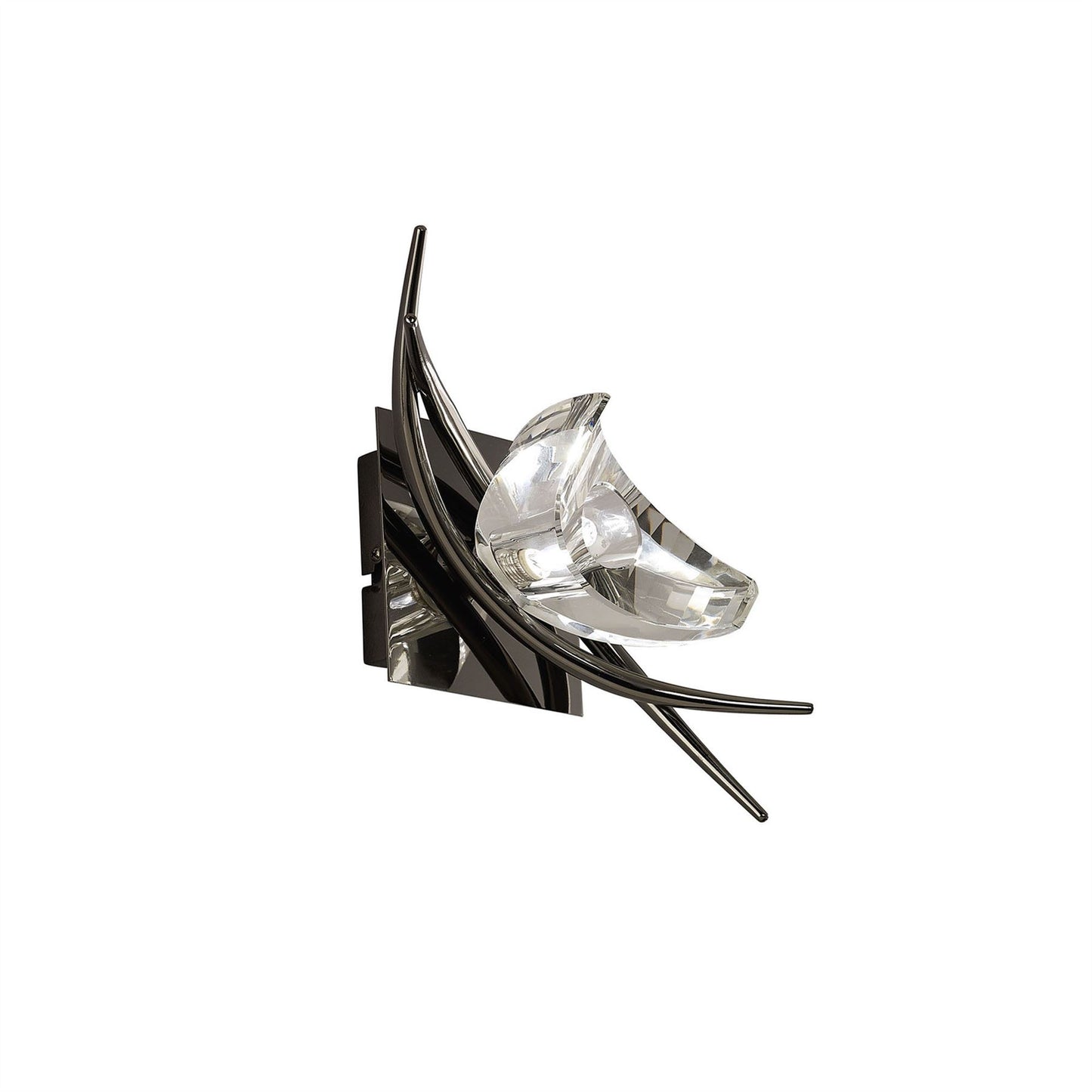 Mantra Eclipse Wall Light Switched 1 Light G9, Black Chrome