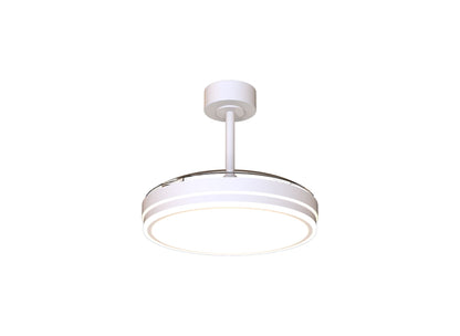 Luna 49cm 36W LED Dimmable Ceiling Light With Built-In 28W DC Fan, 3000-5000K Remote Control, 5710lm, White, 5yrs Warranty