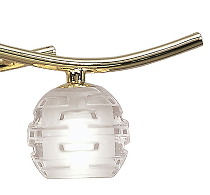 Mantra Dali Telescopic Linear Pendant Line 4 Light G9, Polished Brass