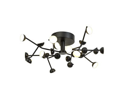 Mantra Adn 24 Light Ceiling Light, Round 65.8cm, 72W LED, 3000K, 4600lm, Black, 3yrs Warranty