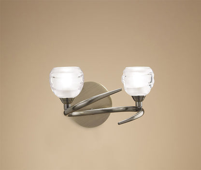 Mantra M1825/S Loop Wall Light Switched 2 Light G9 ECO, Antique Brass - M1825/S