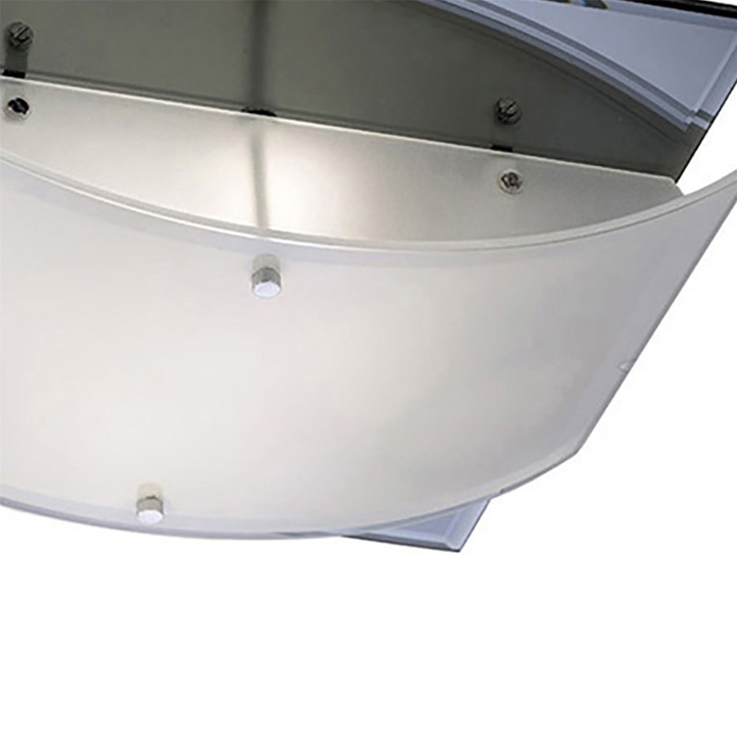 Diyas Vito Square Flush  2 Light E27 Polished Chrome/Smoked Mirror Ceiling Light Fitting