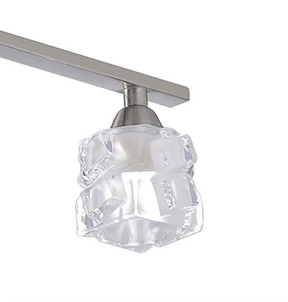 Mantra M1857 Ice Linear Pendant 4 Light G9 ECO Bar, Satin Nickel