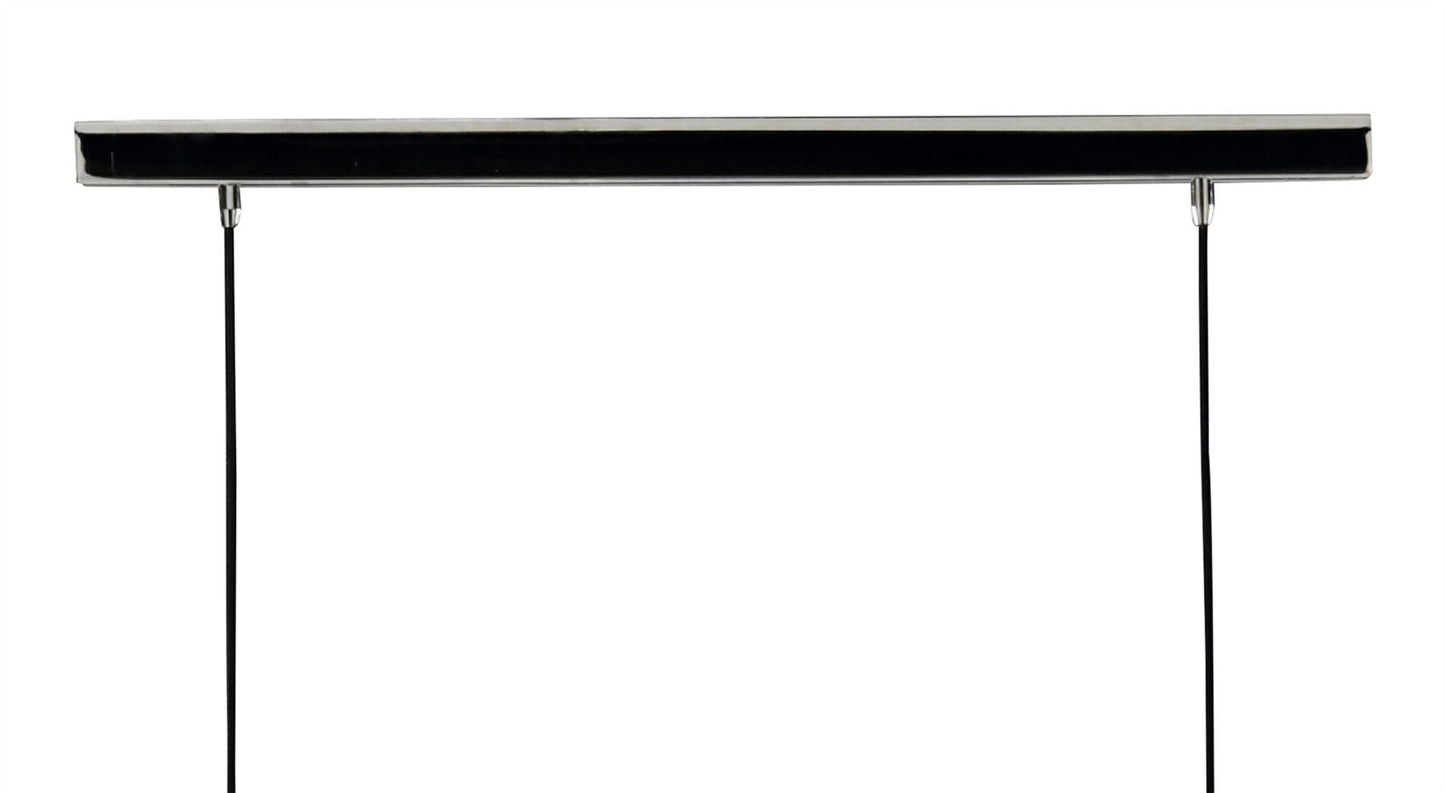 Mantra Lupin Linear Pendant 2 Light E27 Line, Gloss White/White Acrylic/Polished Chrome, CFL Lamps INCLUDED