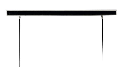 Mantra Lupin Linear Pendant 2 Light E27 Line, Gloss White/White Acrylic/Polished Chrome, CFL Lamps INCLUDED