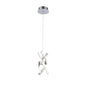 Mantra M5081 Espirales Pendant 1 Light 12W LED 3000K, 840lm, Silver/Frosted Acrylic/Polished Chrome, 3yrs Warranty