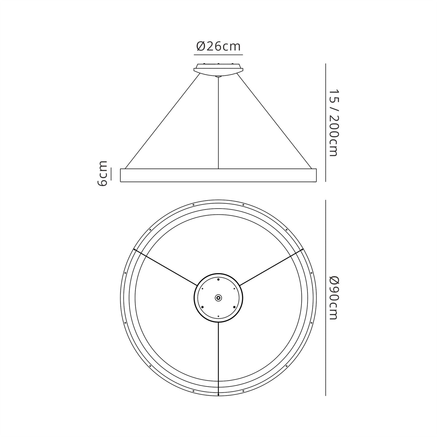 Mantra Fusion Fusion M7750 Niseko Ring Pendant 90cm 66W LED, 3000K-6000K Tuneable, 4200lm, Remote Control, White, 3yrs Warranty