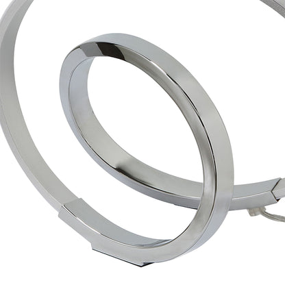 Mantra M5383 Infinity Table Lamp 12W LED 3000K, 1000lm, Silver/Polished Chrome/White Acrylic, 3yrs Warranty