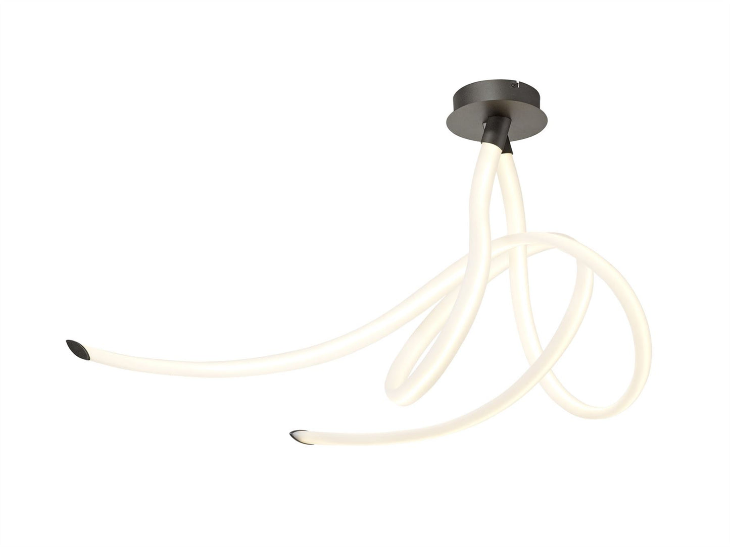 Mantra Armonia Semi Flush Large Ribbons, Dimmable, 60W LED, 3000K, 4500lm, Titanium/Frosted Acrylic, 3yrs Warranty Ceiling