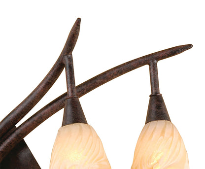 Mantra (0017 005) Gaudi Wall Light Right Switched 2 Light G9, Brown/Black Oxide