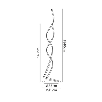 Mantra Nur XL M6010 Nur Blanco XL Floor Lamp 22W LED 3000K, 1800lm, Dimmable White/Frosted Acrylic, 3yrs Warranty