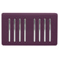 Trendi Artistic Modern Glossy 8 Gang 2 Way Rocker  Double Plate Tactile Light Switch Plum