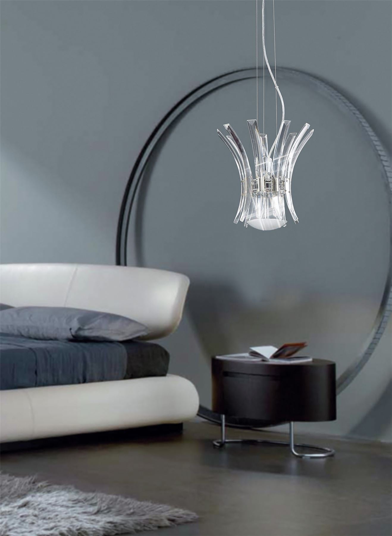 Diyas Sinclair 32cm  4 Light G9 Polished Chrome Ceiling Pendant Light Fitting
