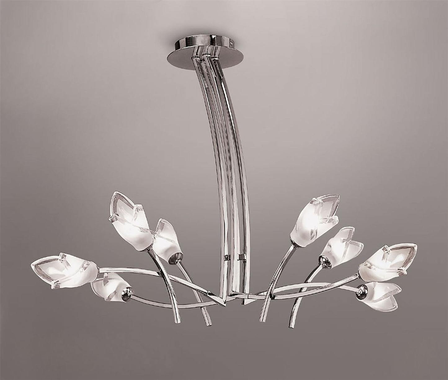 Mantra Pietra Pendant 4 Arm 8 Light G9, Polished Chrome