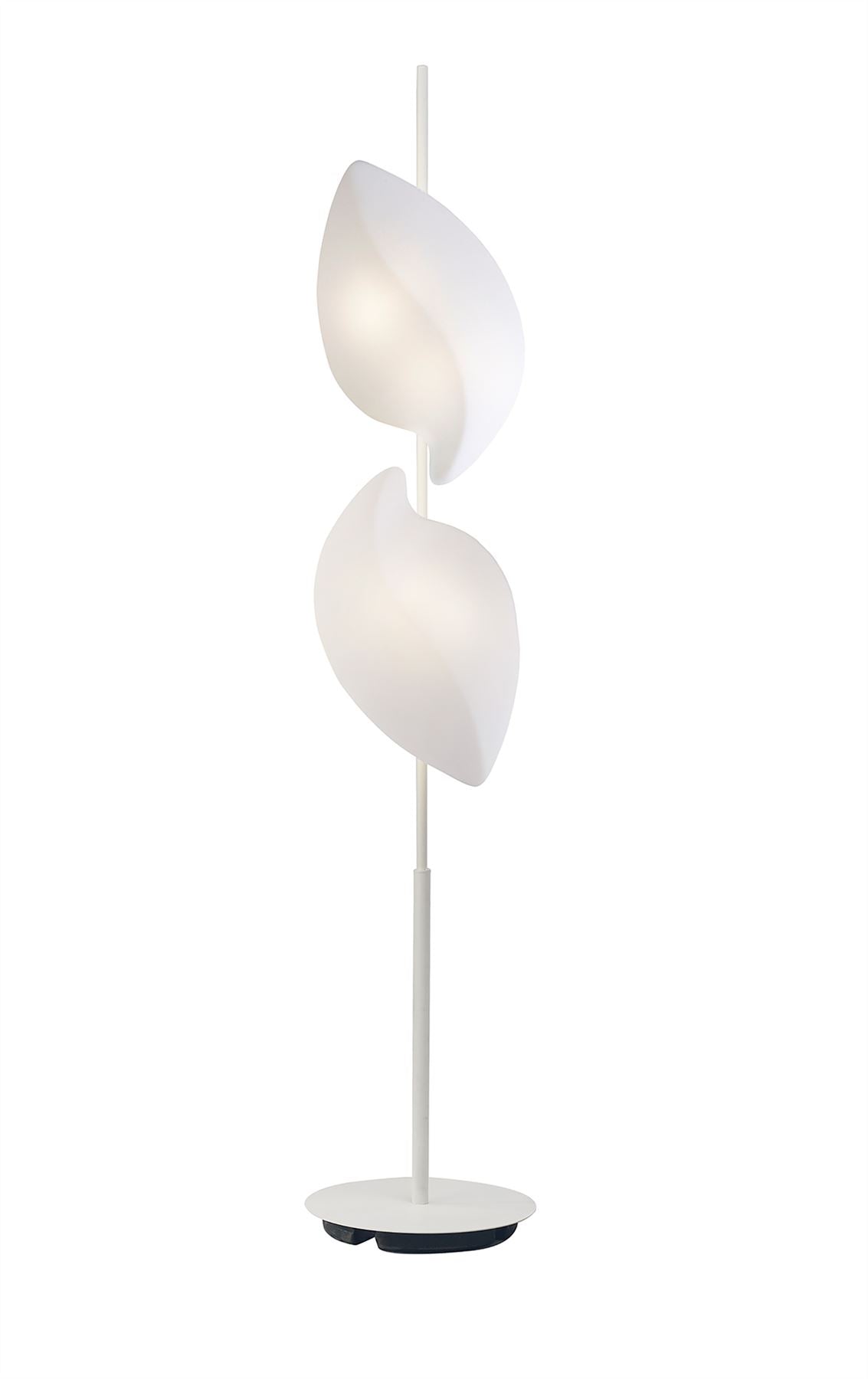 Mantra Natura Floor Lamp 4 Light E27 Outdoor IP44, Matt White/Opal White